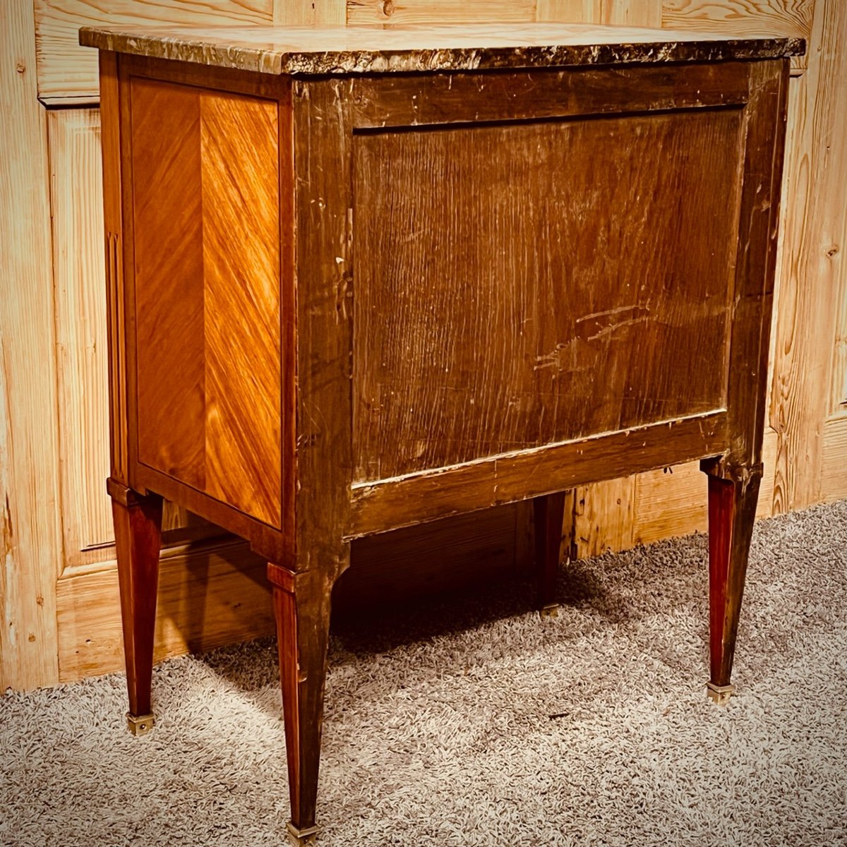 Commode Louis XVI Marquetée XIX ème-photo-2