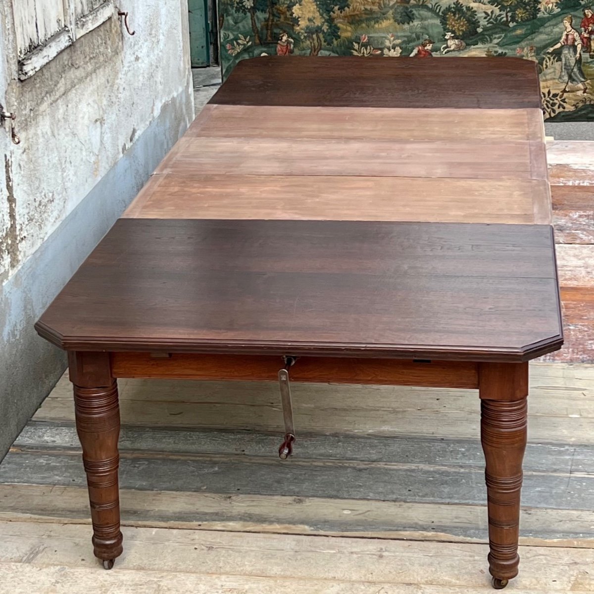 Extendable Table Up To 3m50 Mahogany 19th-photo-3