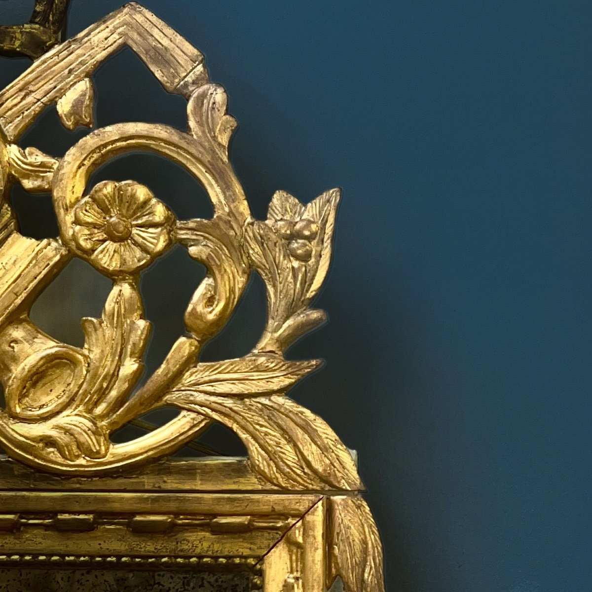Louis XVI Mirror Golden Wood-photo-1