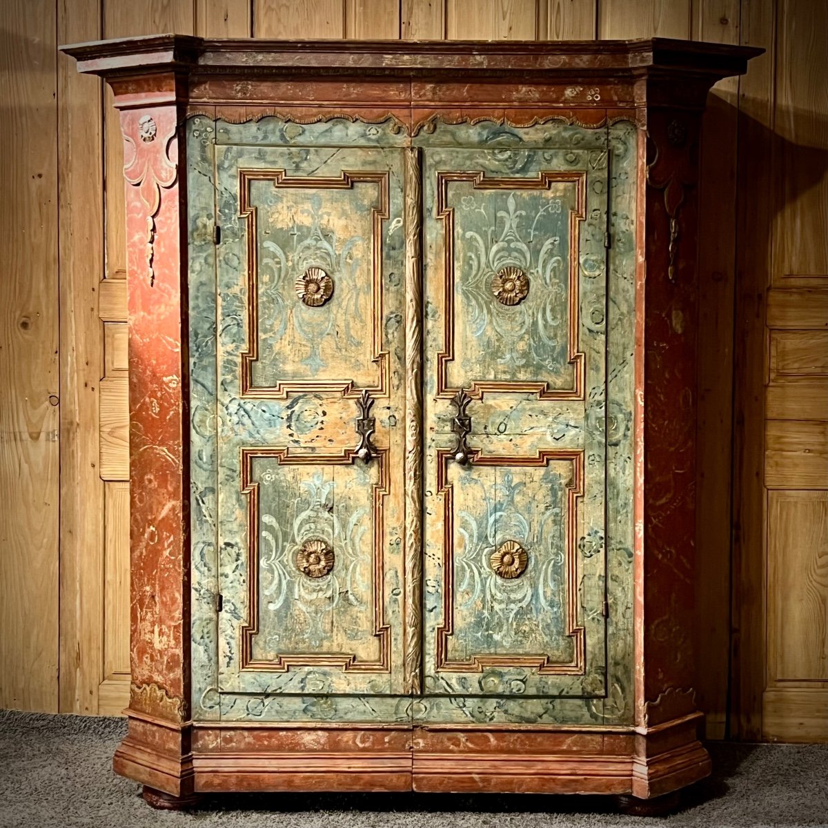 Armoire Polychrome 18ème Autriche