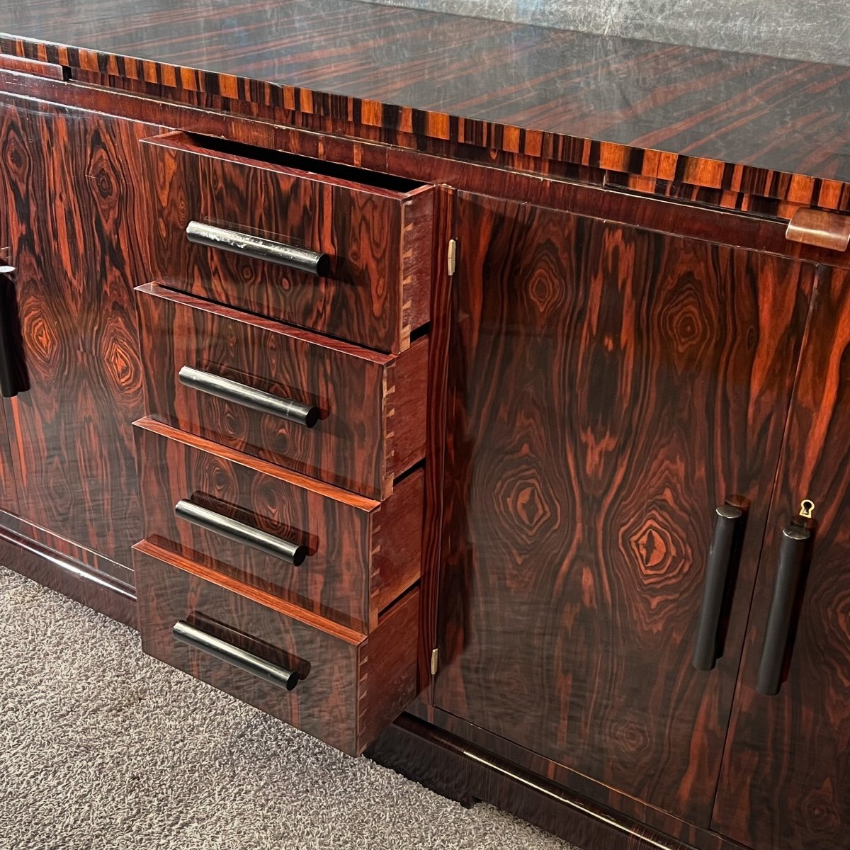 Art Deco Buffet With Ebony Marquetry -photo-5