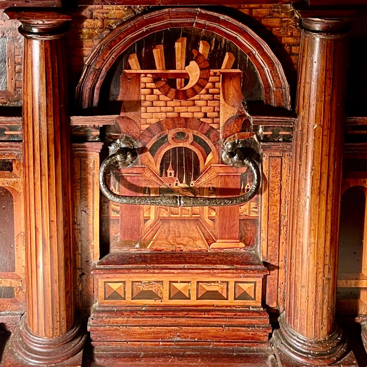 Renaissance Marquetry Architectural Chest -photo-6