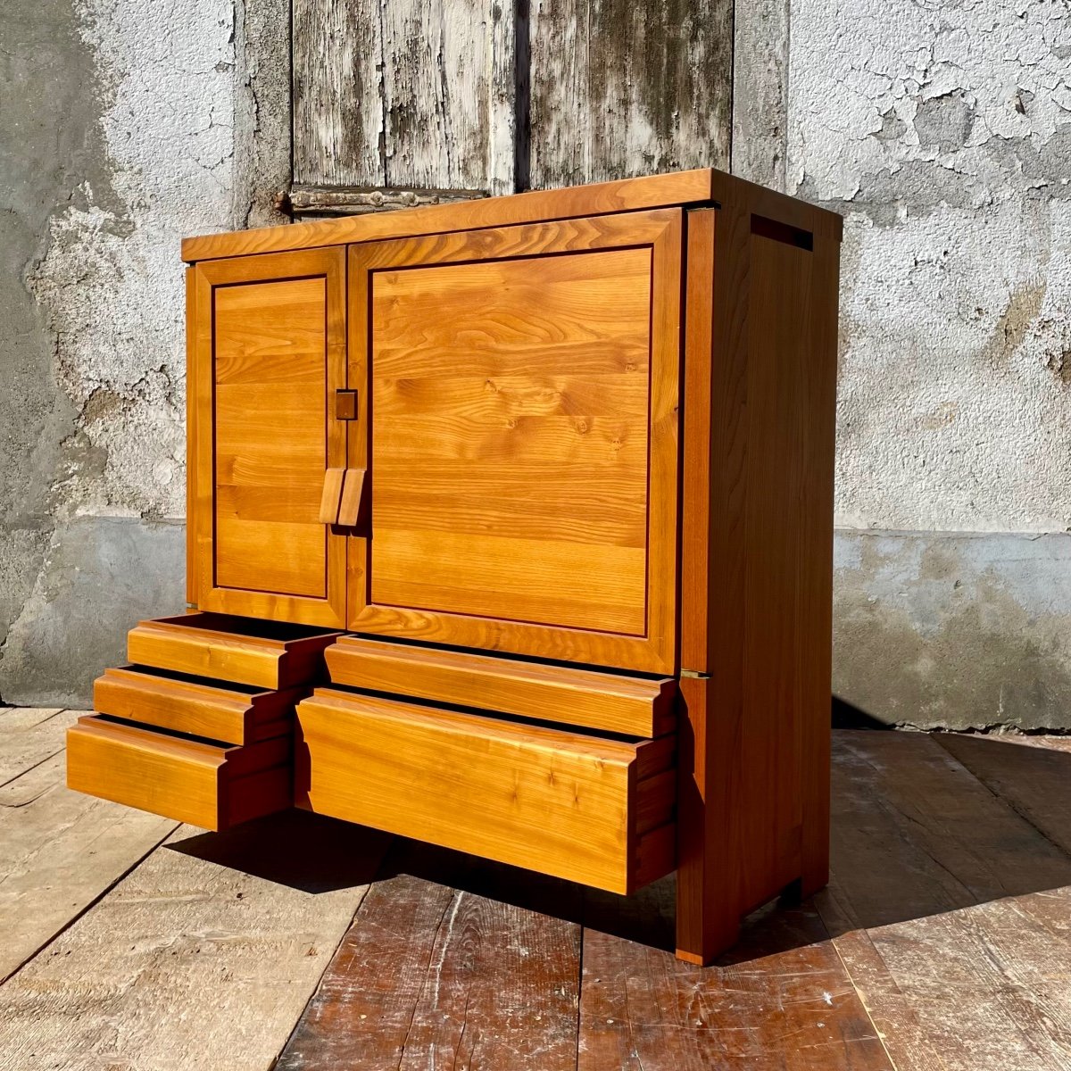 Design Pierre Chapo Buffet Orme R.18.a Vers 1970. -photo-3