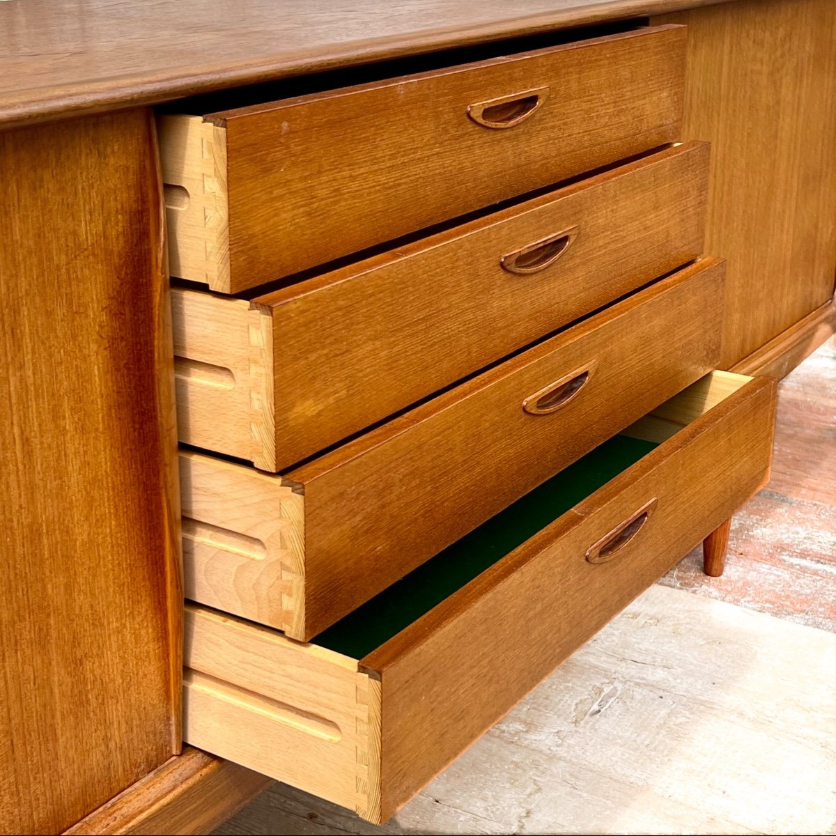 Scandinavian Sideboard 1960 Teak -photo-3