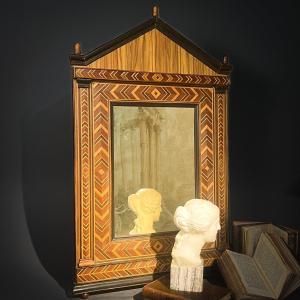 Miroir Marqueté Noyer Directoire 