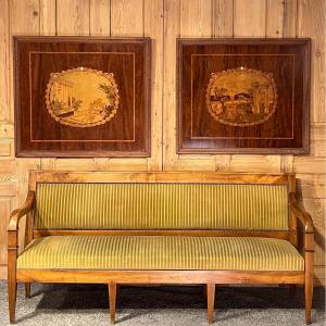 Walnut Directoire Bench