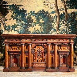 Renaissance Marquetry Architectural Chest 