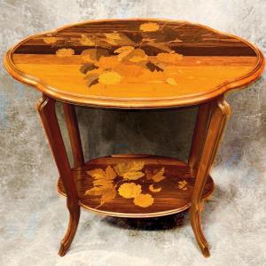 Emile Gallé Marquetry Tea Table 