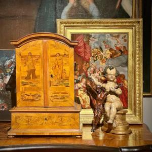 18th Century Marquetry Cabinet