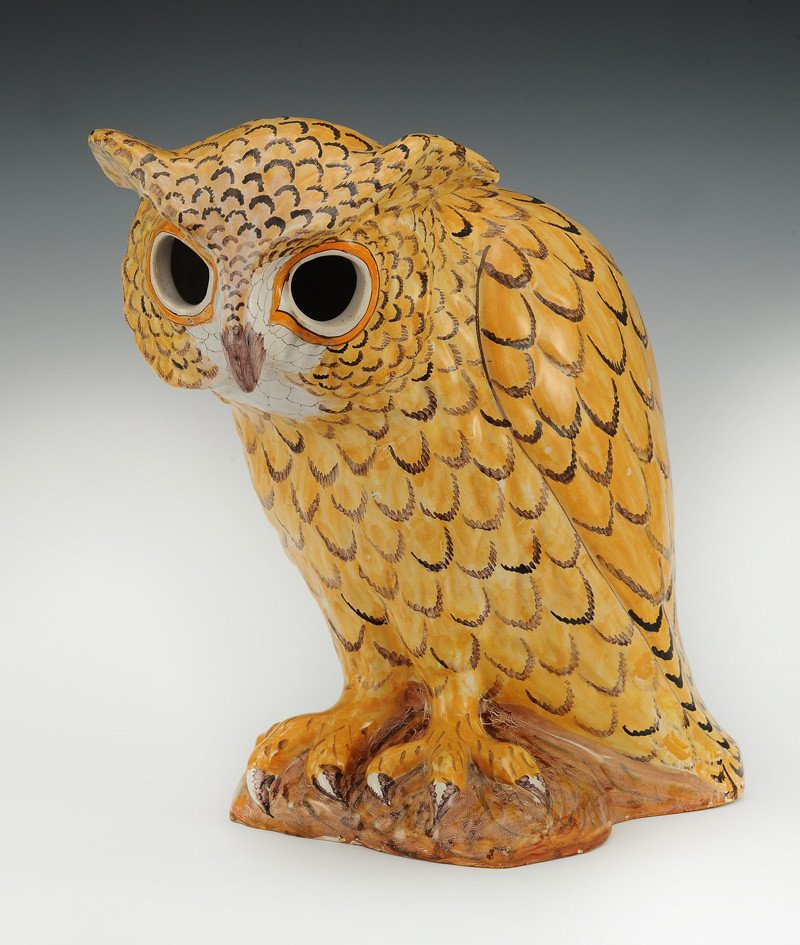 Henriot Quimper Owl Night Light 1922-1940