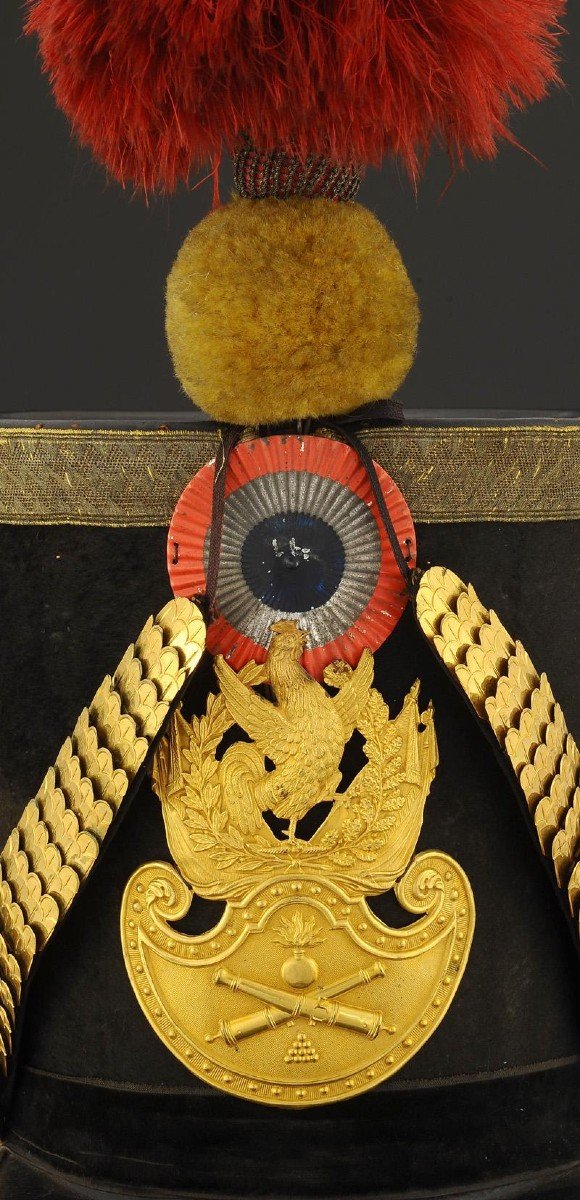 Shako d'Officier d'état-major d'Artillerie, Modèle 1830, Monarchie De Juillet. -photo-3