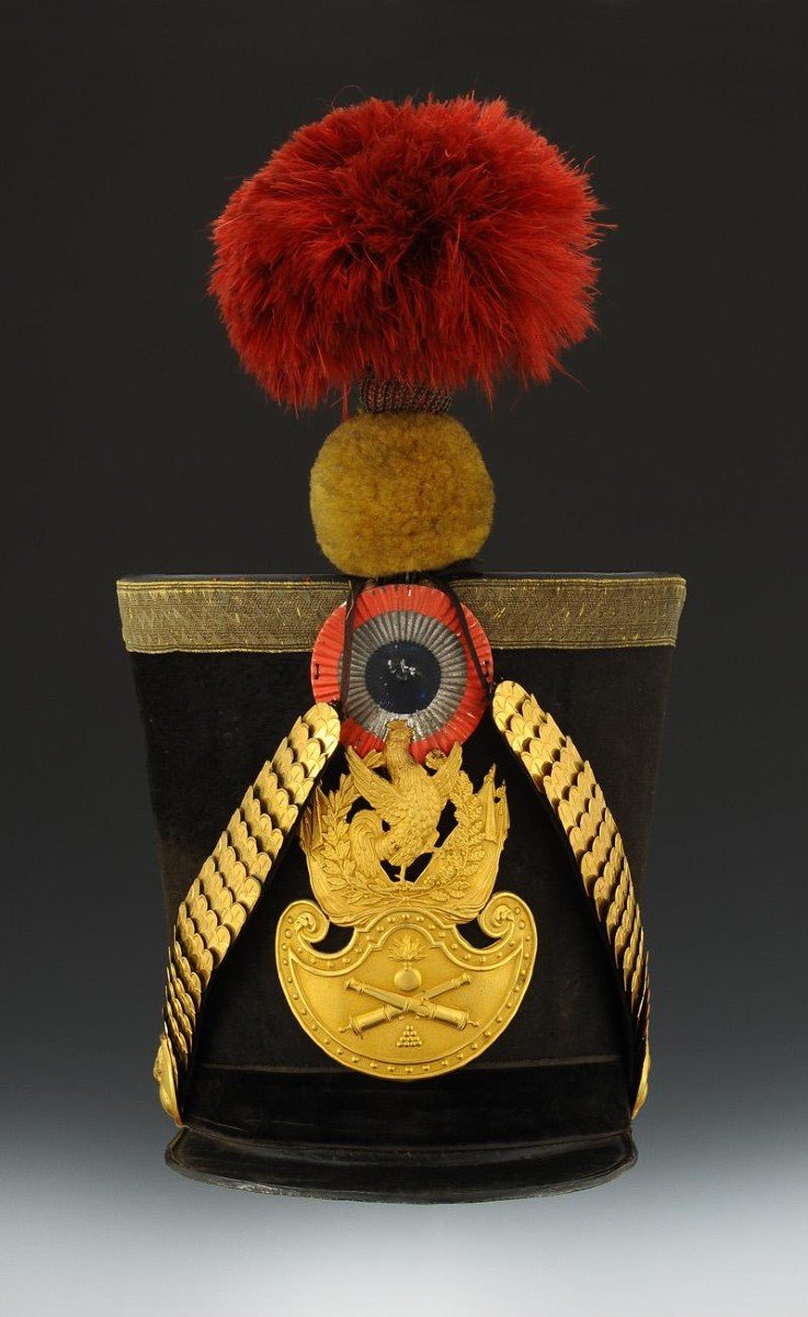 Shako d'Officier d'état-major d'Artillerie, Modèle 1830, Monarchie De Juillet. 