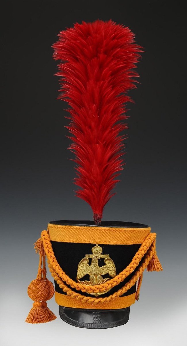 Reproduction d'Un Shako Du Corps Des Matelots De La Garde Impériale 1809, XXIème Siècle