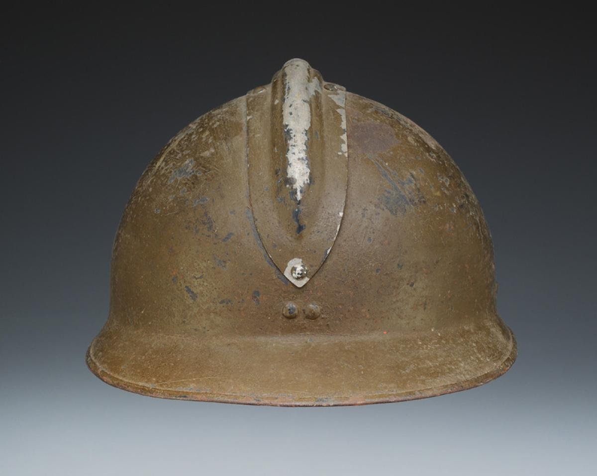 Casque Adrian d'Un Soldat Au 3ème Régiment De Tirailleurs Algériens, Modèle 1926-photo-4