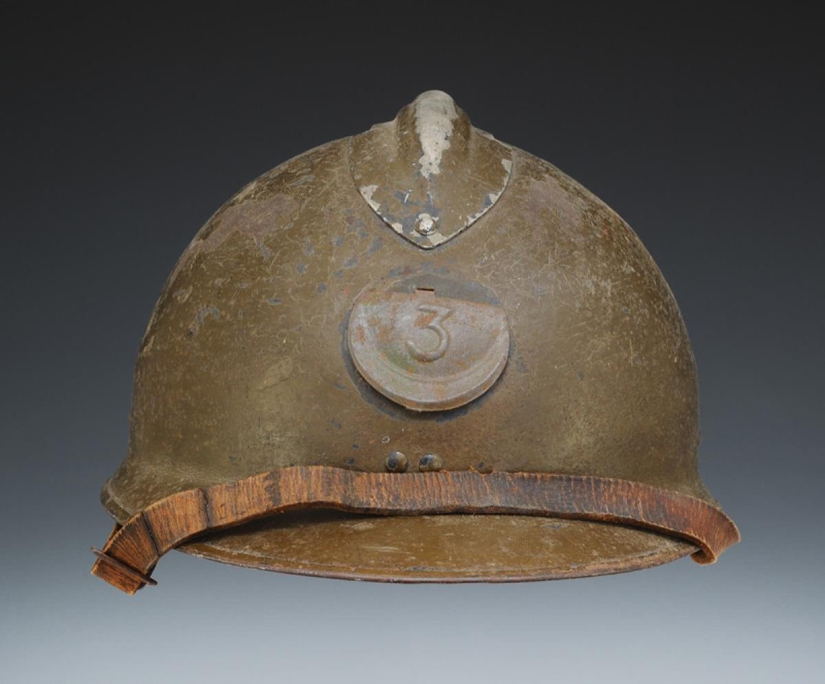 Casque Adrian d'Un Soldat Au 3ème Régiment De Tirailleurs Algériens, Modèle 1926