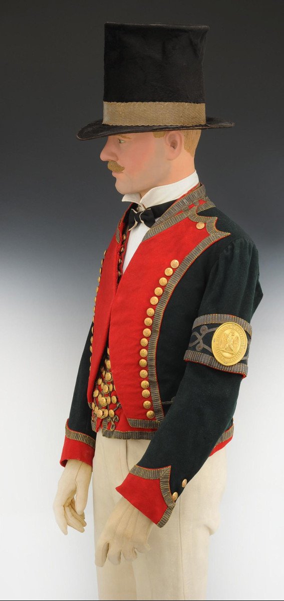 Mannequin Of The Crew Of The Emperor's Household In Post Uniform, Stables Service, 1854-photo-4