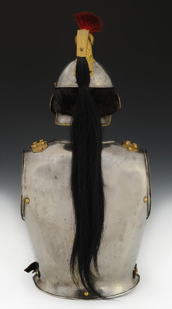 Casque Et Cuirasse De Cuirassiers, Modèle 1858, Second Empire.-photo-4