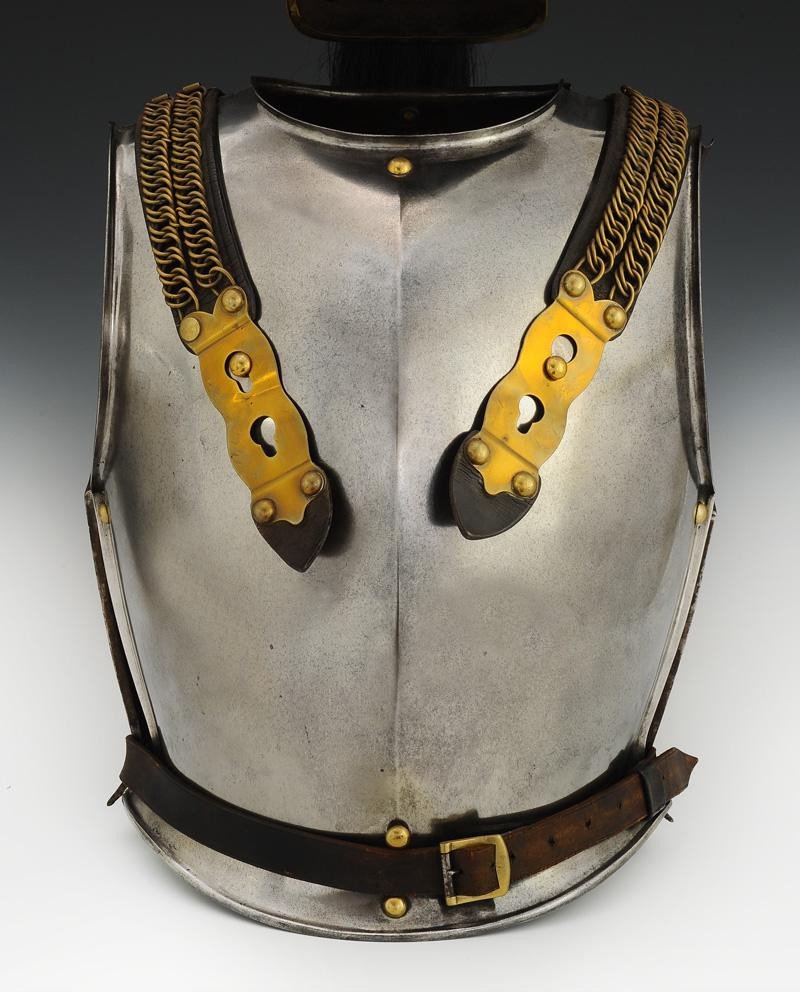 Casque Et Cuirasse De Cuirassiers, Modèle 1858, Second Empire.-photo-2