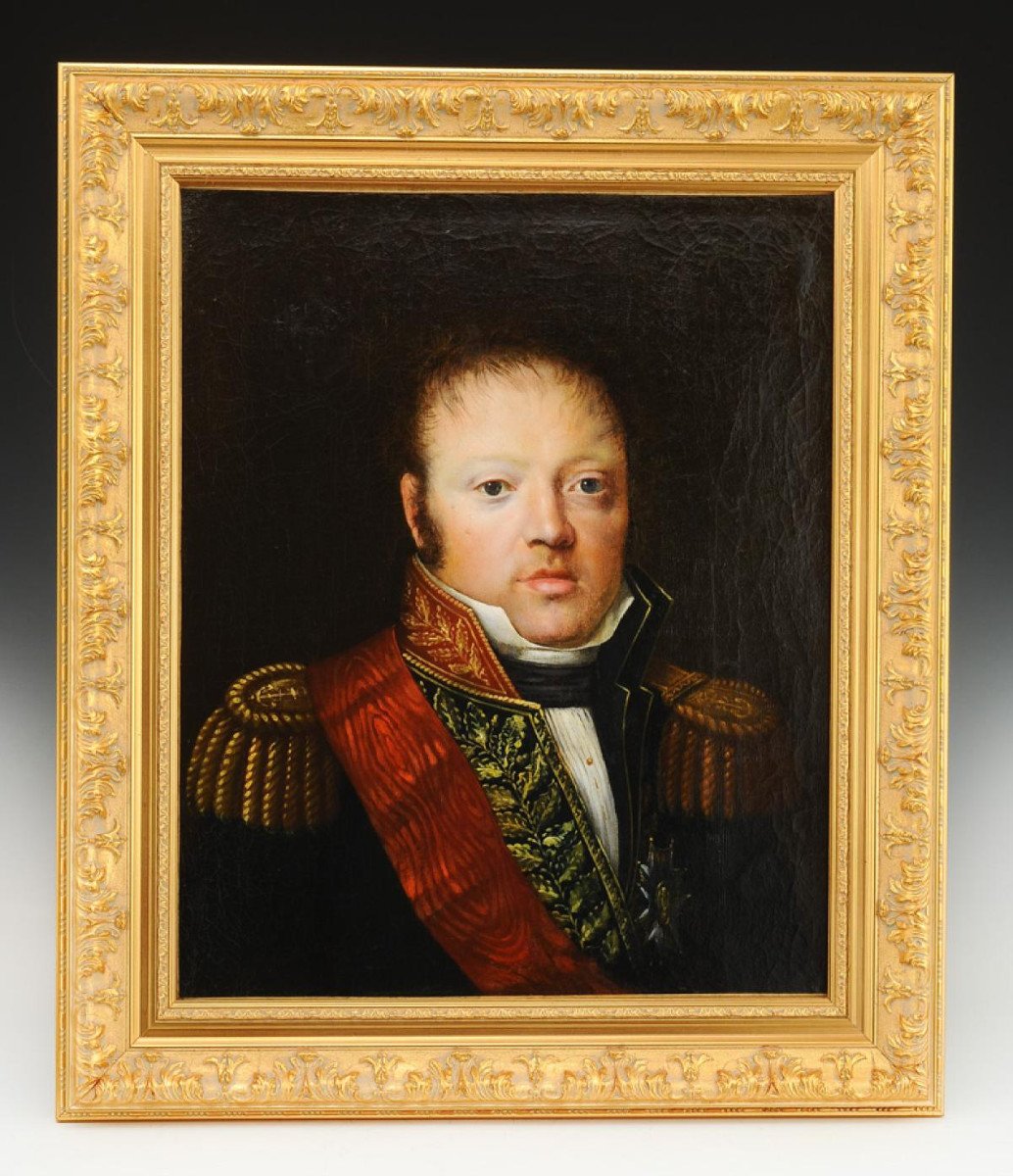 Portrait Du Vice-amiral Denis Decrès : Huile Sur Toile, Premier Empire. 30224