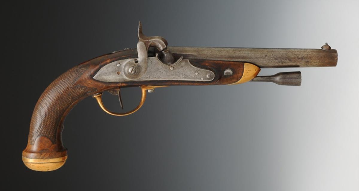 Officer's Pistol, Model 1816 Converted To Percussion, Restoration - July Monarchy. 