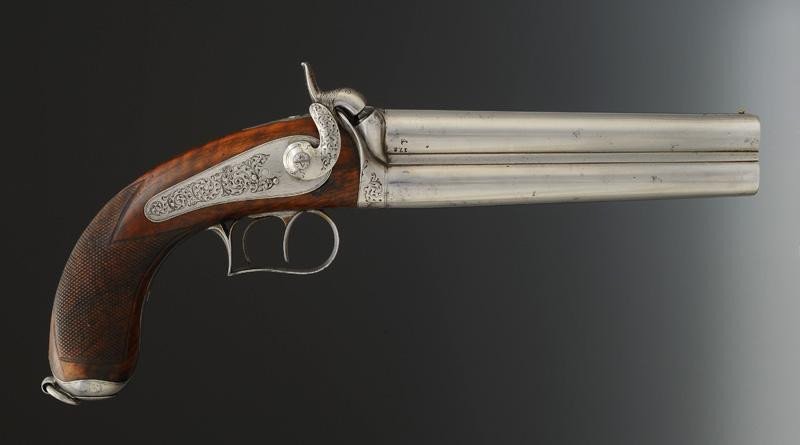 Pistolet d'Officier d'état-major, Modèle 1855, Fabrication Civile, Second Empire. 27268