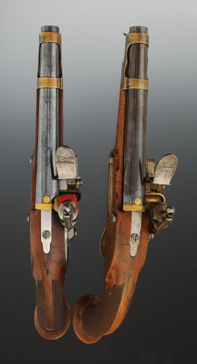 Paire De Pistolets De Mousquetaires De La 2ème Compagnie De La Maison Militaire Du Roi 1814-photo-3