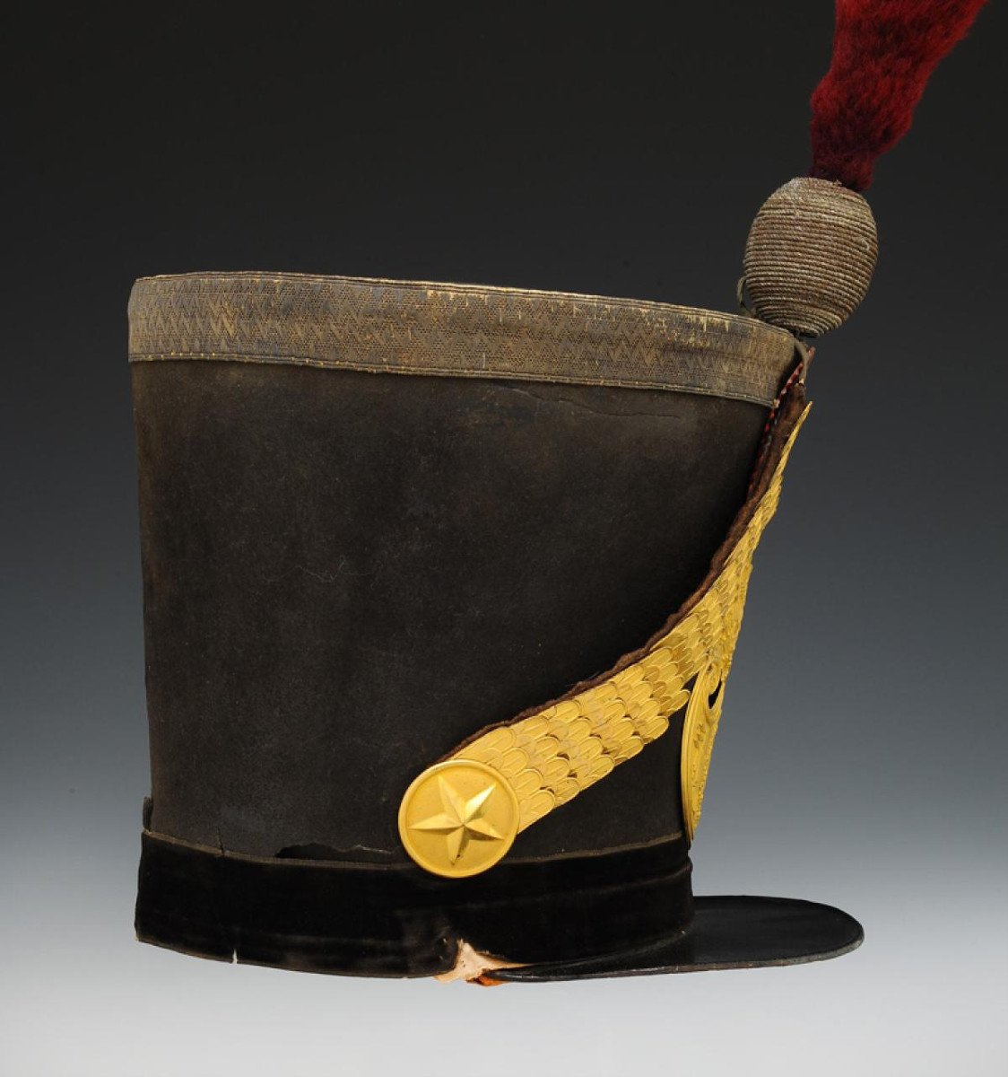 Officer's Shako Of The 11th Infantry Regiment, Model 1830, July Monarchy.-photo-3