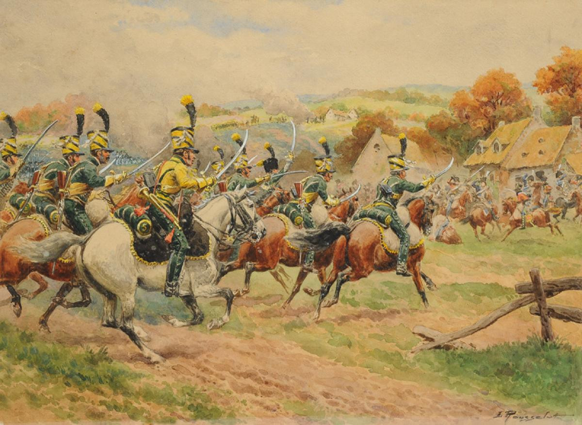 Lucien Rousselot - Charge Du 5ème Régiment De Chasseurs à Cheval, 1806-1807, Premier Empire 
