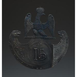 Plaque De Shako Du 7ème Régiment De Fusiliers d'Infanterie De Ligne 1812 Premier Empire. 27675