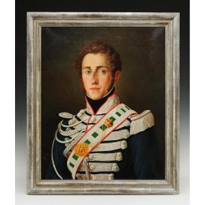 Bayla Clerico: Raoul Maximilien Buirette De Verrières: Oil On Canvas Restoration 1820-1830