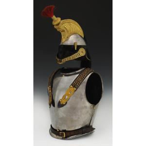 Casque Et Cuirasse De Cuirassiers, Modèle 1858, Second Empire.