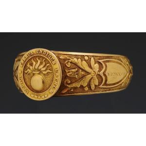 Loyalty Ring Of The “horse Grenadiers” Of The King’s Military Household, Restoration.