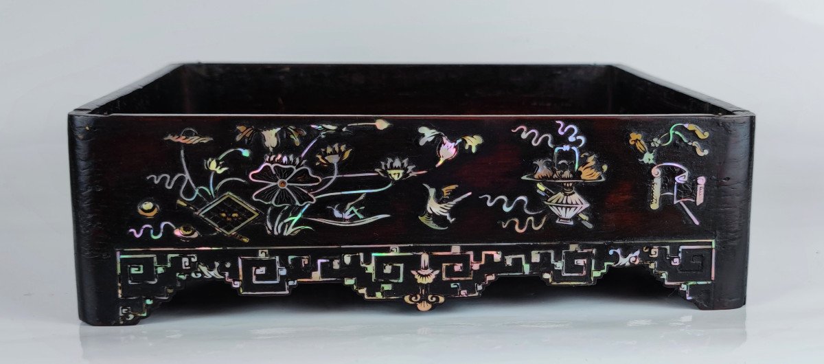 Wooden Tray In Mother Of Pearl Inlays, China 19th