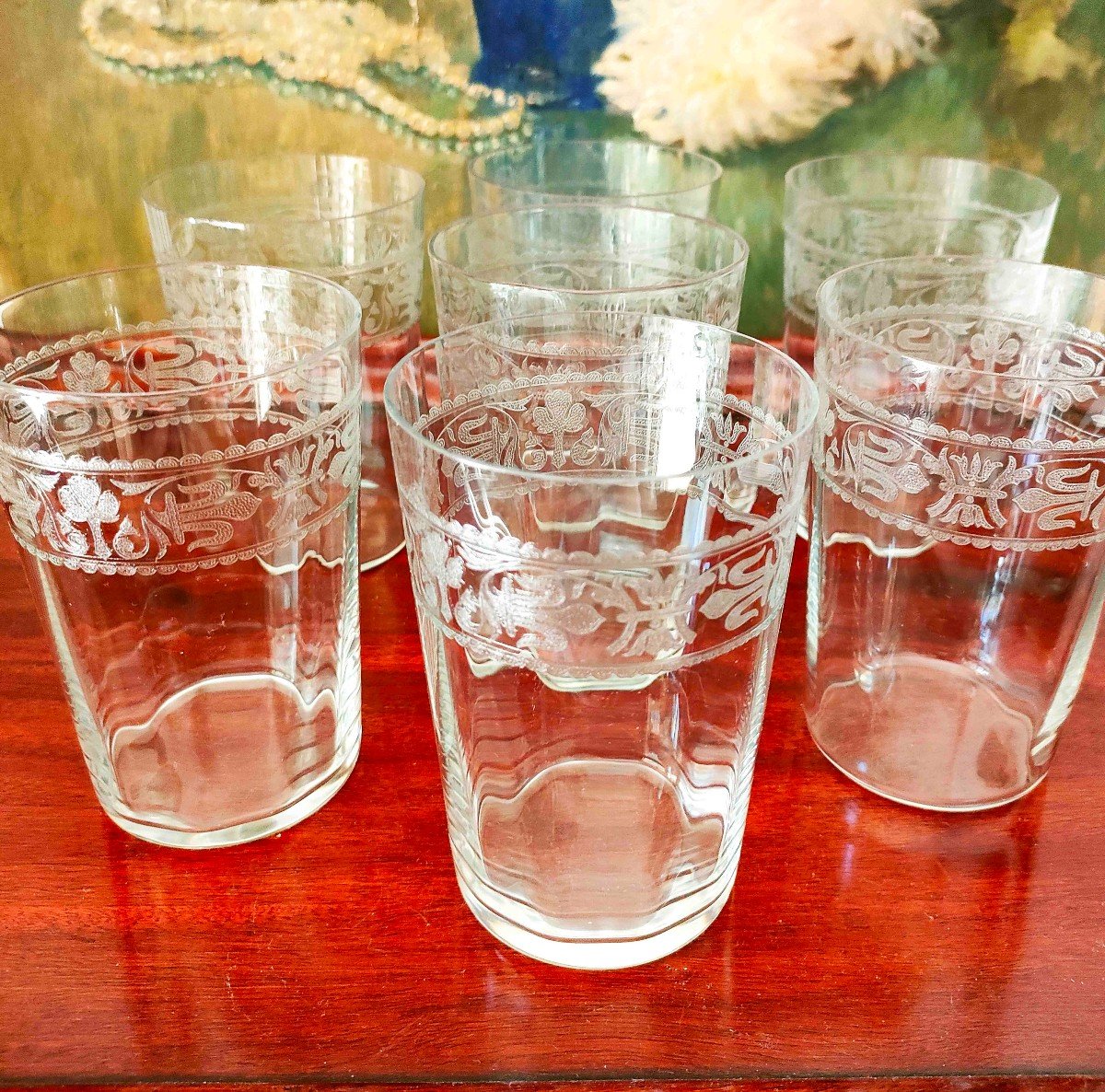 Baccarat 7 Grands Verres à Eau Ou Whisky-photo-2