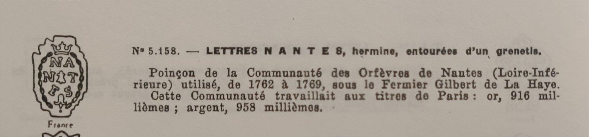 Cuillère à Ragoût 18eme - Nantes - Argent Massif, Fermiers Généraux -photo-4