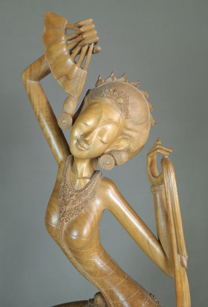 Wooden Statue - Indonesia, Bali Circa 1960.-photo-4