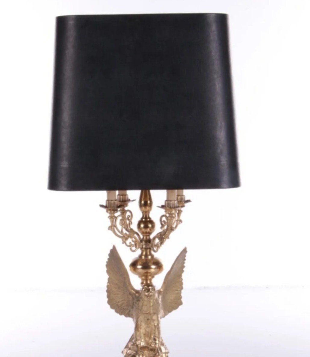 2 Extra Large Hollywood Regency Style Lamps By Deknudt Lighting-photo-4