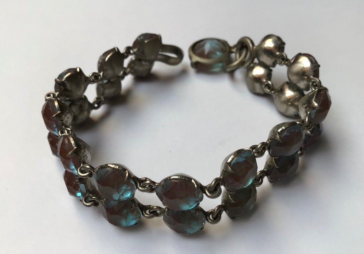 Bracelet In Faceted Sapphires Early 20th Century -photo-3