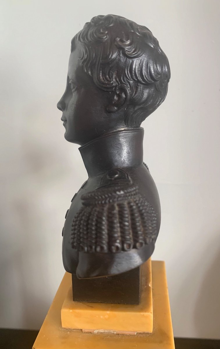 Cast Iron Bust, Henri, Duke Of Bordeaux, Early 19th Century -photo-2