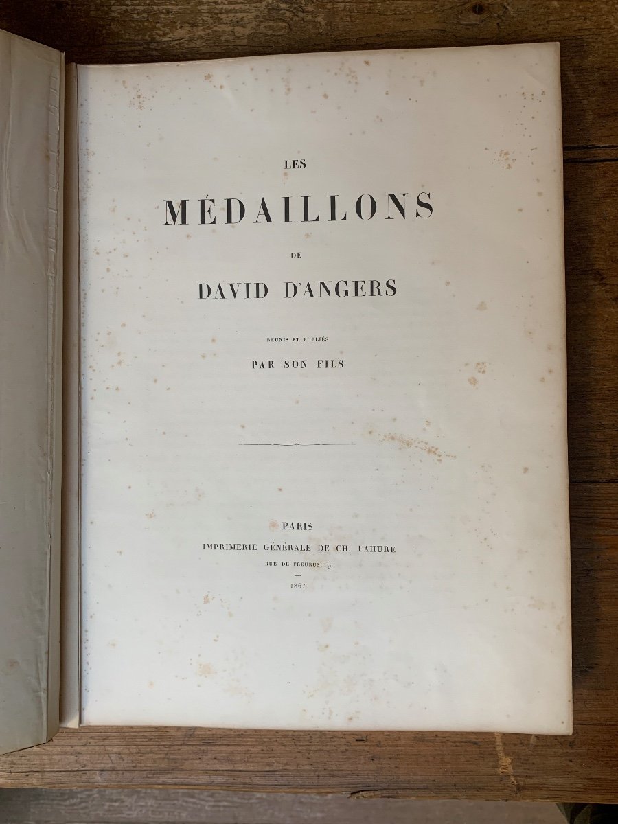 Volume In Folio Les Médaillons De David D’angers 1867-photo-3