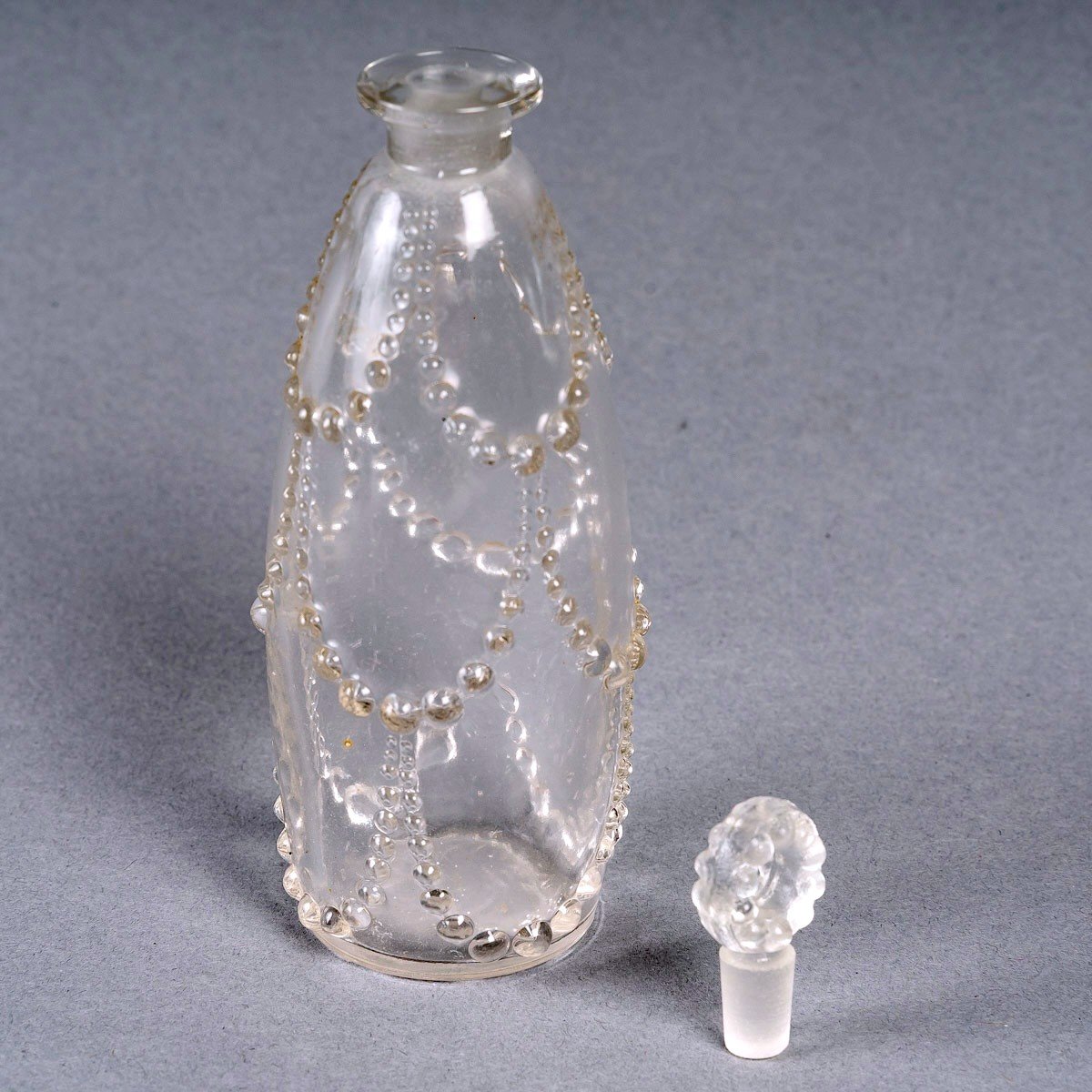 1926 René Lalique - Perfume Bottle Palerme Clear Glass-photo-3