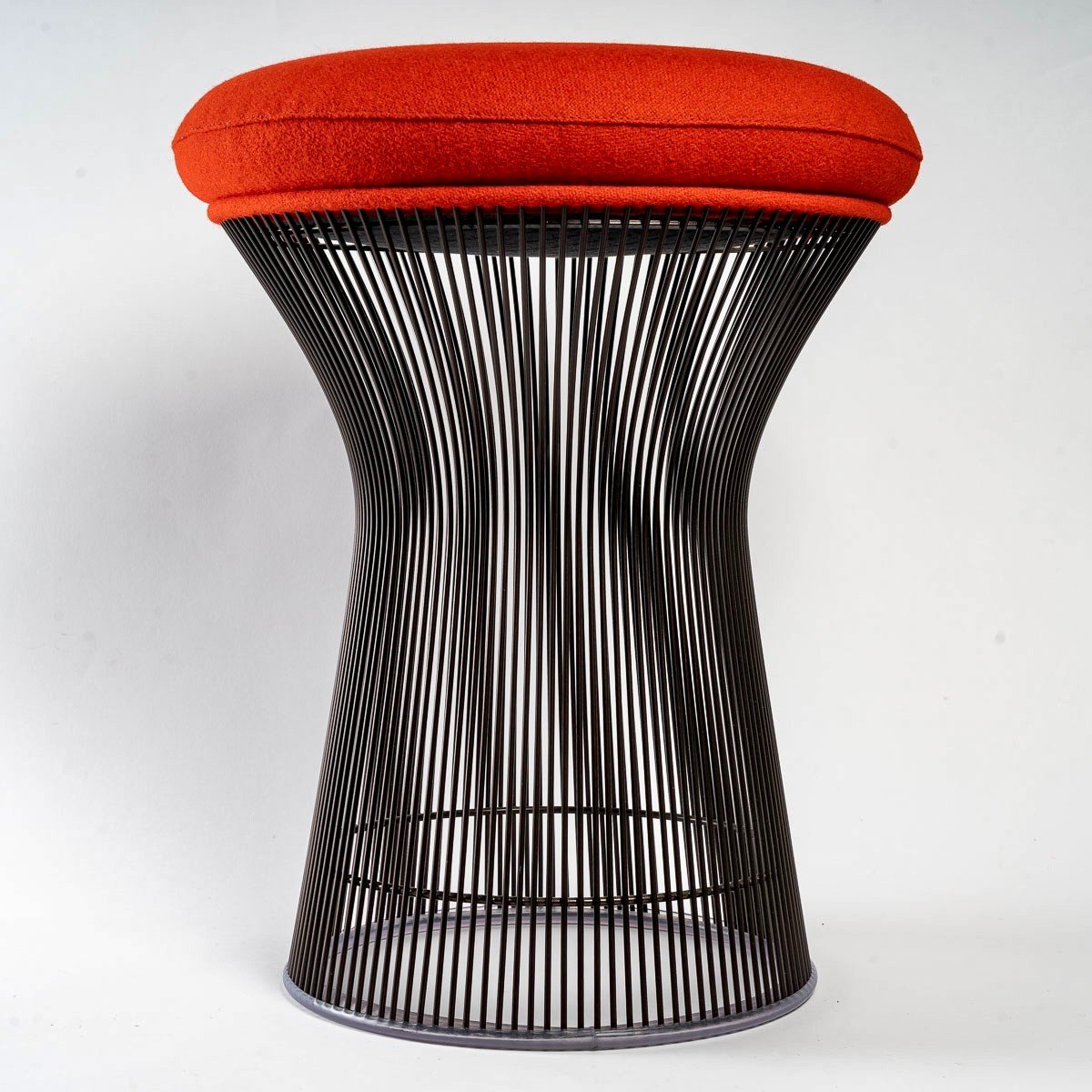 Warren Platner - Knoll International - Kvadrat Tonus Fabric Stool Bronze Metal Structure-photo-2