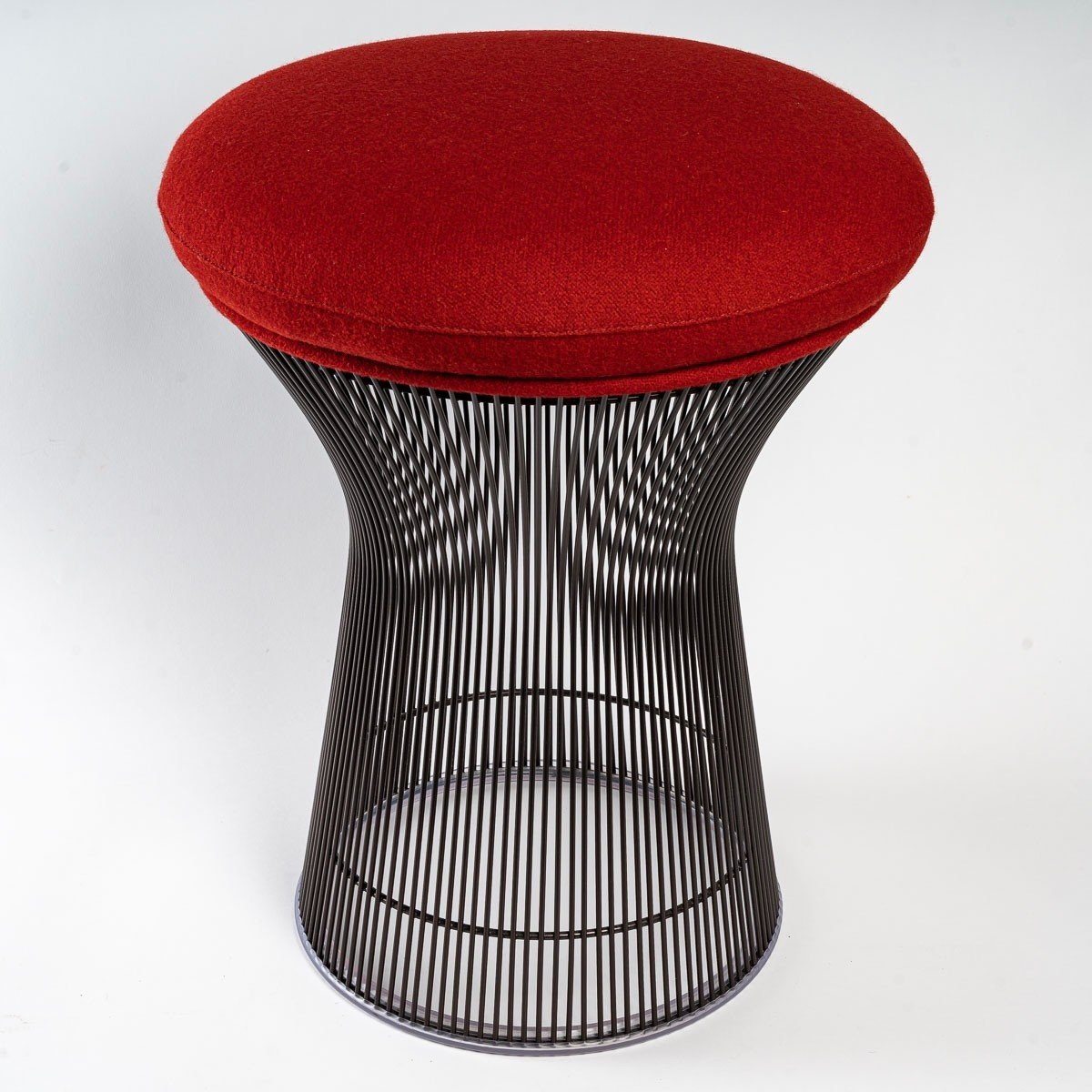 Warren Platner - Knoll International - Kvadrat Tonus Fabric Stool Bronze Metal Structure