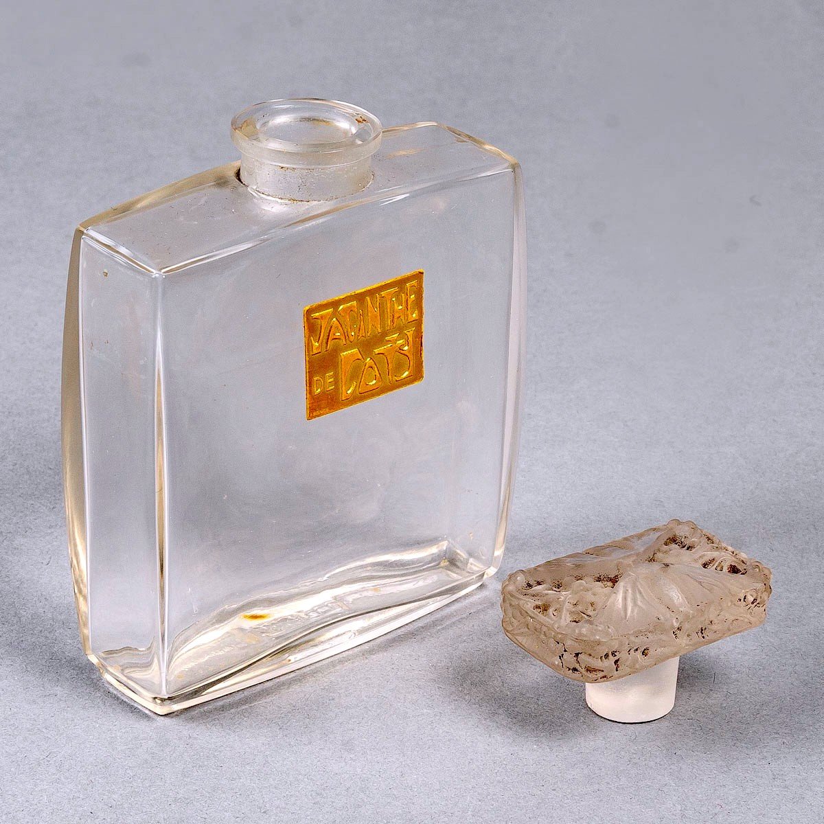 1910 René Lalique - 2 Perfume Bottle Muguet Glass For Coty-photo-2