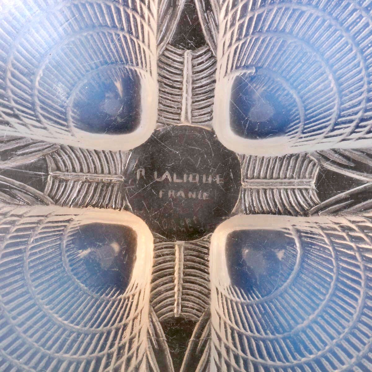 1924 René Lalique - Set Of Three Bowls Coquilles Opalescent Glass-photo-1