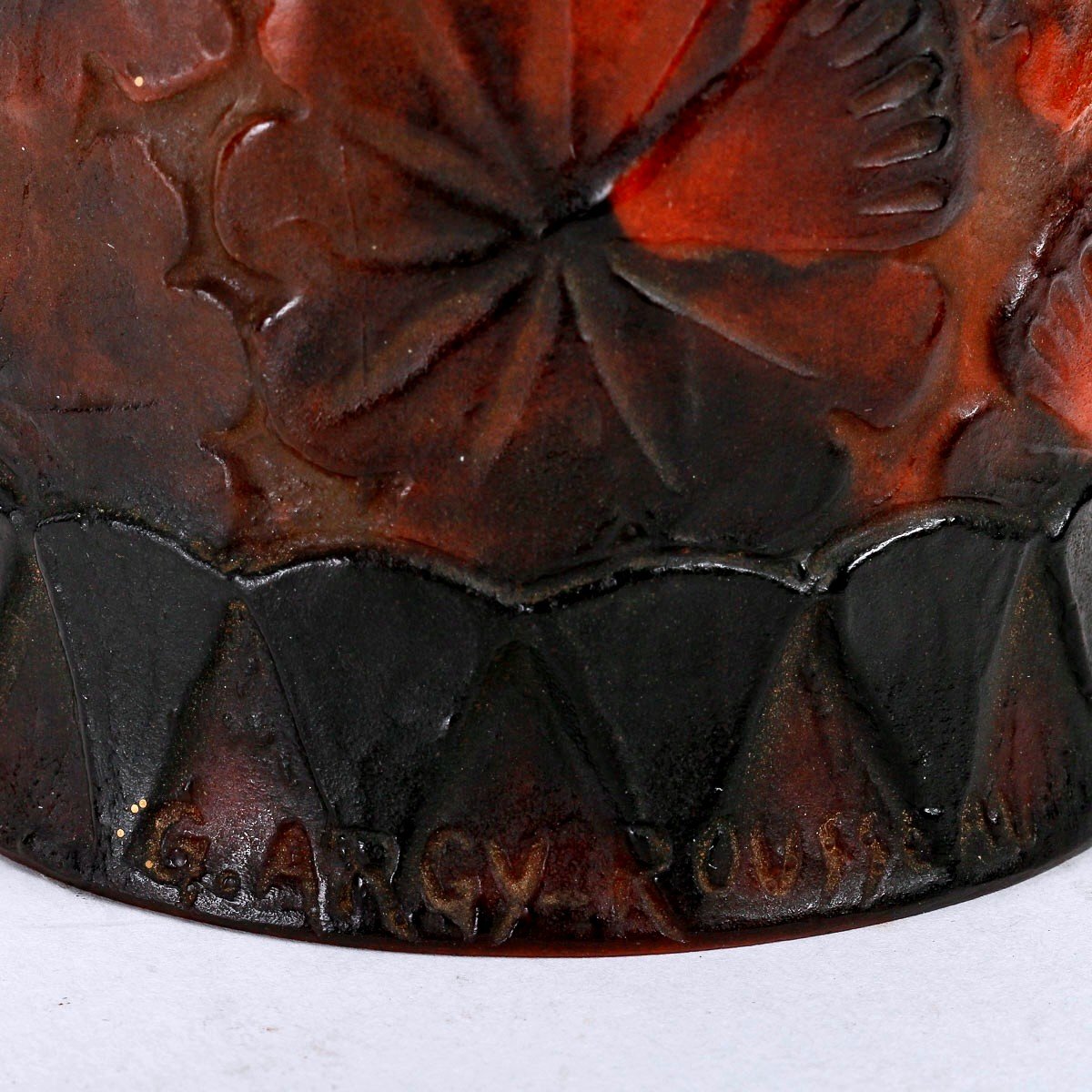 1926 Gabriel Argy Rousseau - Night Lamp Light Corolle Corollas Glass Pate De Verre-photo-1