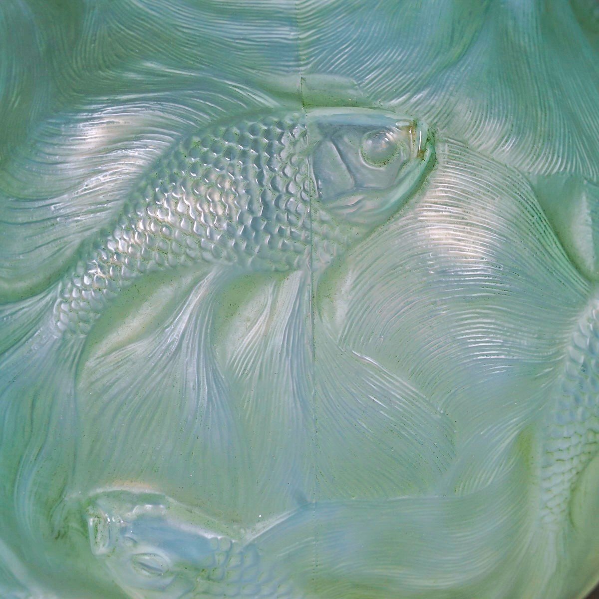 1924 René Lalique - Vase Formose Cased Opalescent Glass With Light Green Patina-photo-3