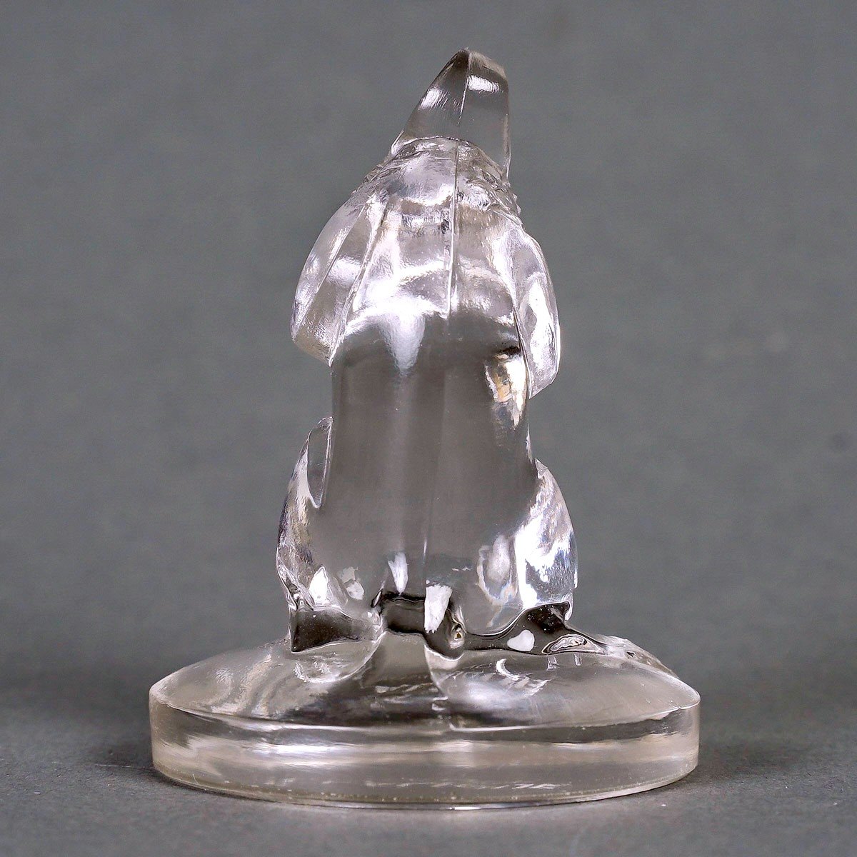 1925 René Lalique - Seal Stamp Souris Mouse Clear Glass-photo-4