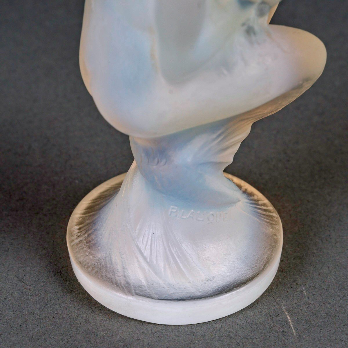 1920 René Lalique - Mascotte Automobile Statuette Sirène Verre Opalescent-photo-3