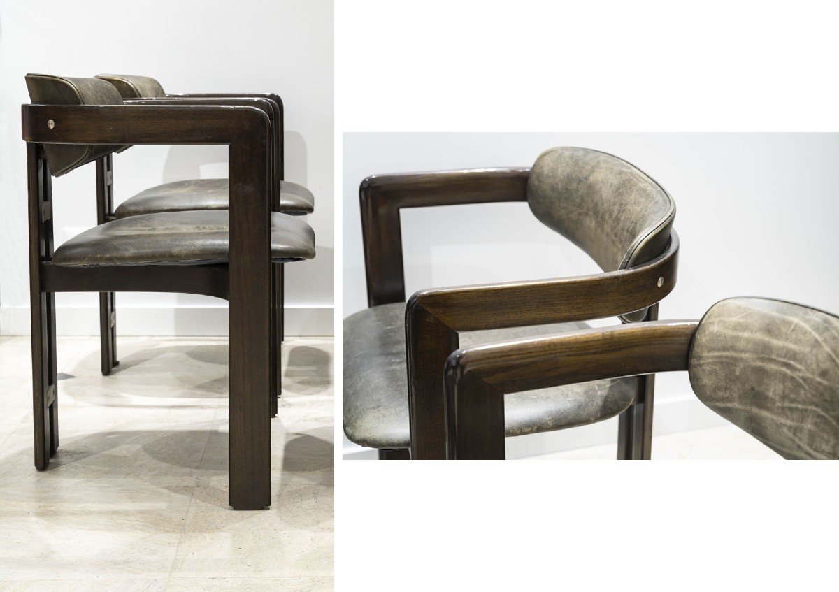 Pair Of Pamplona Armchairs Chairs By Savini - Pozzi Edition-photo-3